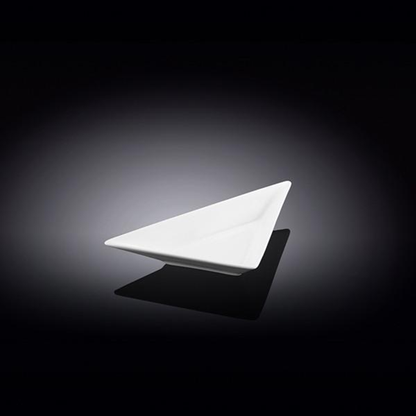 Wilmax White Porcelain Triangular Dish, 7.5 in