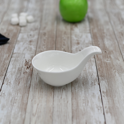 Wilmax White Porcelain Snack Dish, 5 in (12.5 cm)