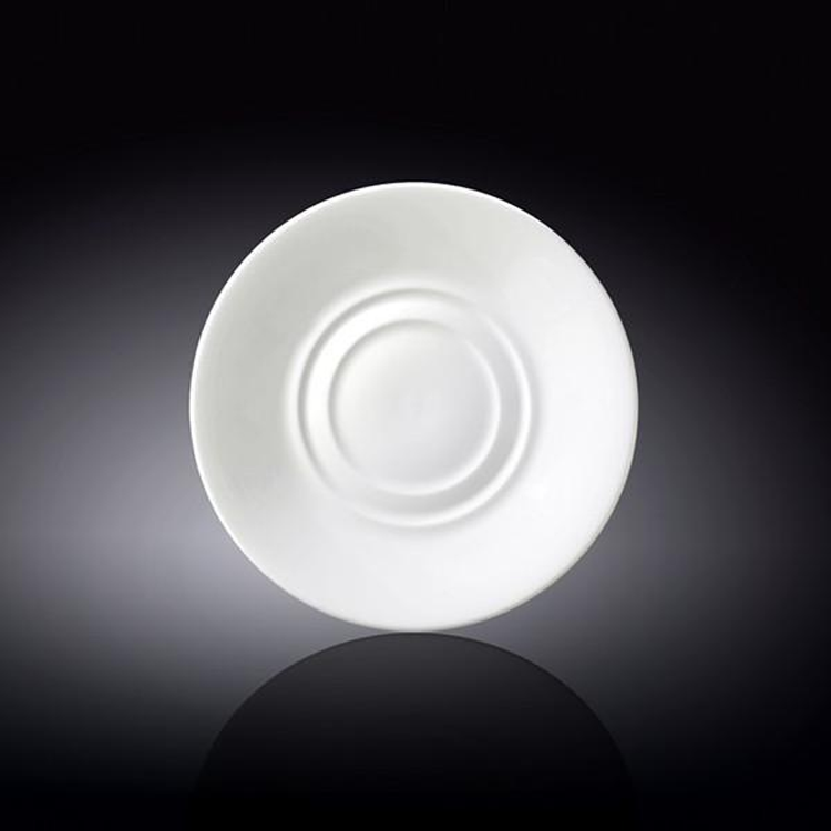 Wilmax White Porcelain Multi-Use Saucer, 6 in (15 cm)