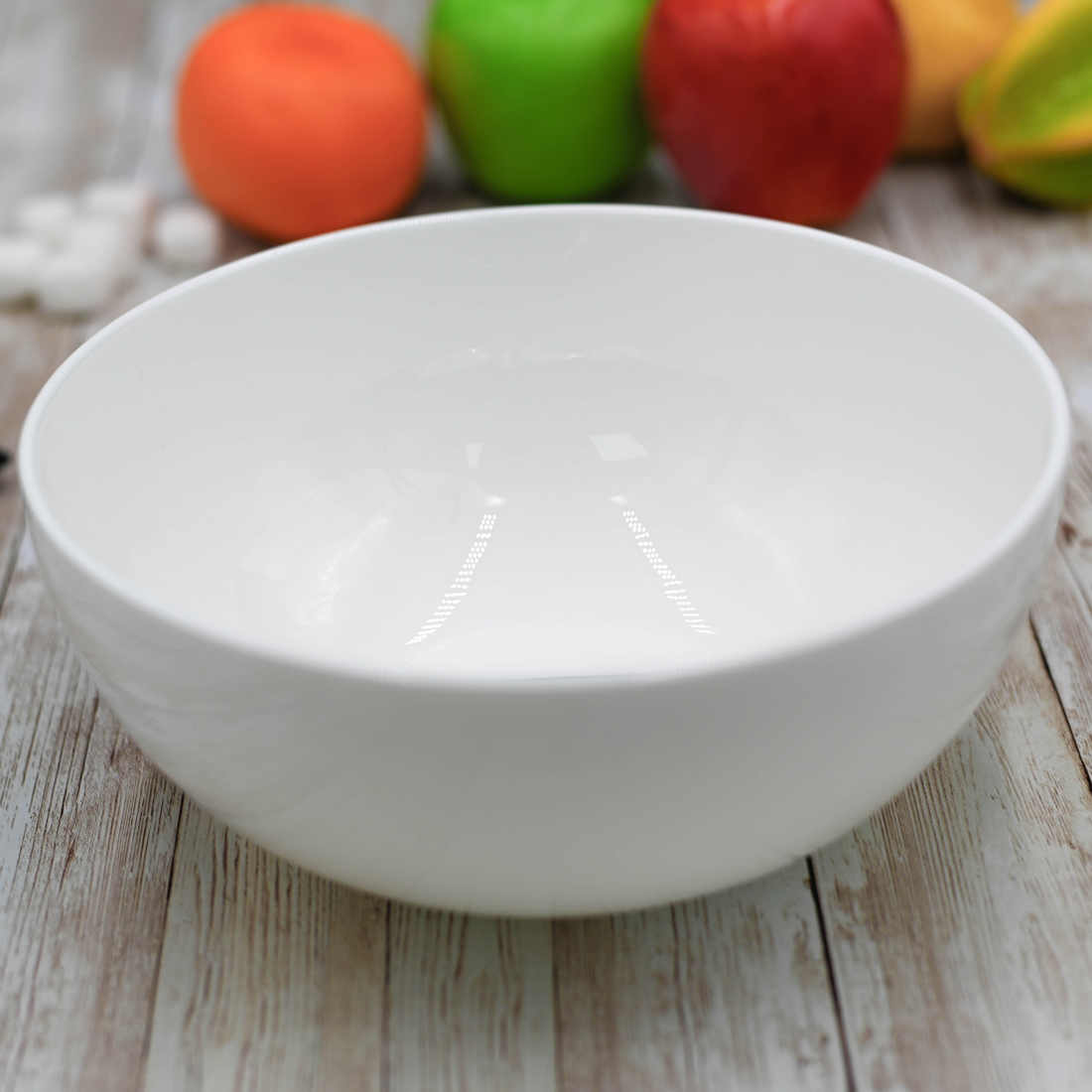 Wilmax Fine Porcelain Round Serving Bowl, 57 oz, 8 in, Set of 4