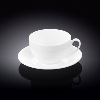 Wilmax White Porcelain Tea Cup, 8 fl oz (250 ml)