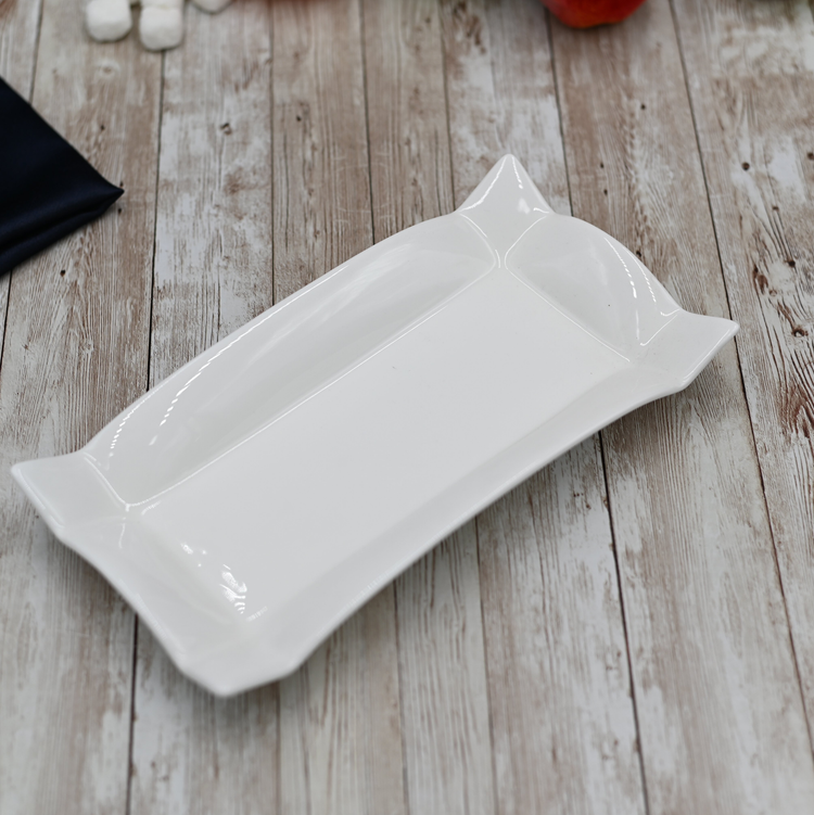 Wilmax White Porcelain Serving Platter, 10 x 5 in