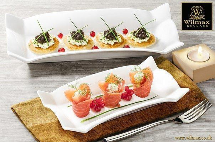 Wilmax White Porcelain Serving Platter, 10 x 5 in