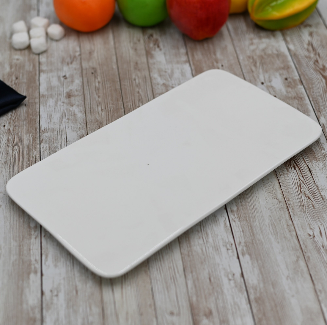 Wilmax White Porcelain Flat Platter, 12 x 6.5 in
