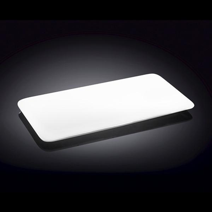 Wilmax White Porcelain Flat Platter, 12 x 6.5 in