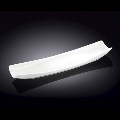 Wilmax White Porcelain Flat Rectangular Serving Dish, 16 in
