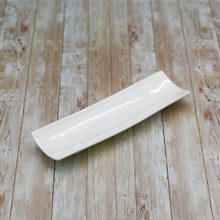 Wilmax White Porcelain Flat Rectangular Serving Dish, 13 in