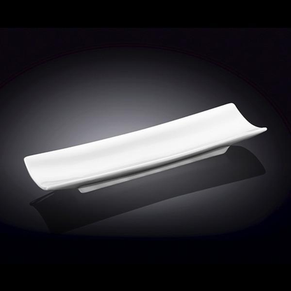 Wilmax White Porcelain Flat Rectangular Serving Dish, 13 in