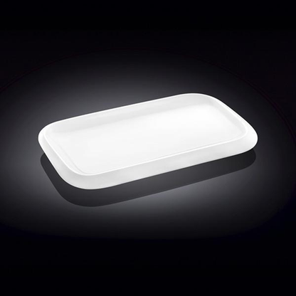 Wilmax White Porcelain Rectangular Dish, 8 x 4.5 in (Set of 6)