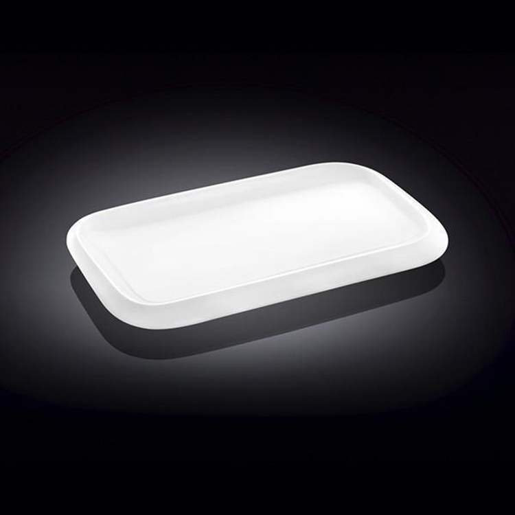Wilmax White Porcelain Rectangular Dish, 8 x 4.5 in (Set of 6)