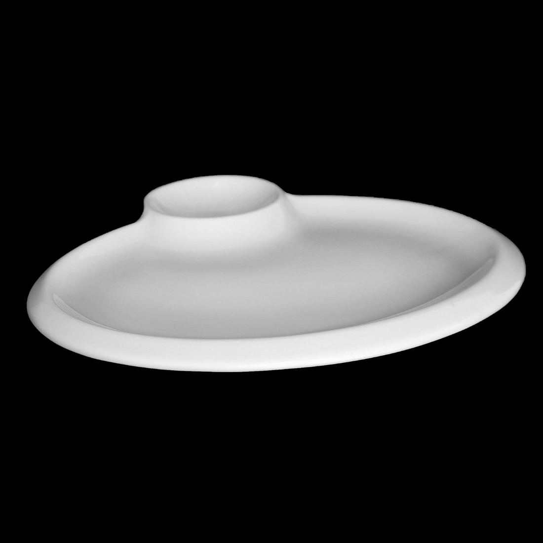 Wilmax White Porcelain Round Platter, 8 in (20 cm)