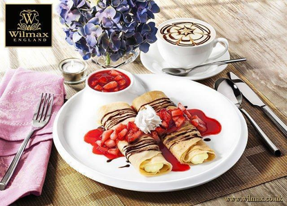 Wilmax Fine Porcelain Divided Round Platter, 12 in / 30 cm