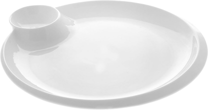 Wilmax Fine Porcelain Divided Round Platter, 12 in / 30 cm