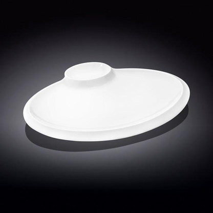 Wilmax White Porcelain Oval Platter, 8 in (20 cm) - 992628