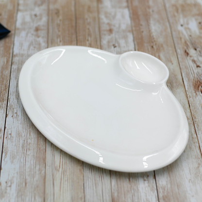 Wilmax White Porcelain Oval Platter, 10 in (25.5 cm) - 992629