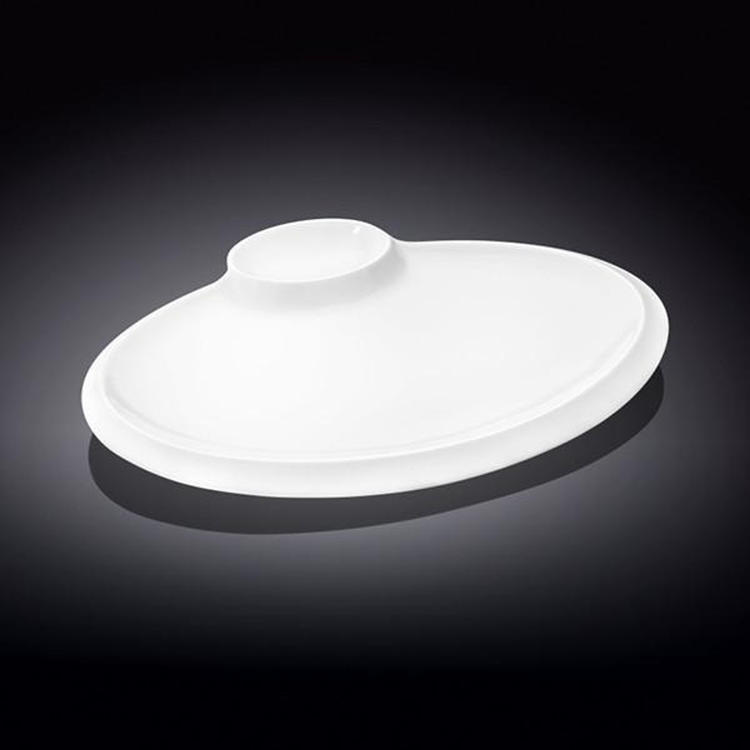 Wilmax White Porcelain Oval Platter, 10 in (25.5 cm) - 992629