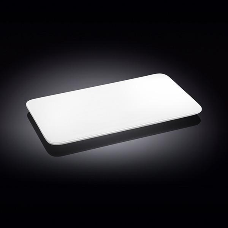 Wilmax White Porcelain Flat Platter, 10 x 5.5 in (Set of 6)