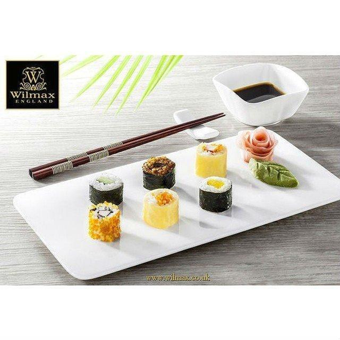 Wilmax White Porcelain Flat Platter, 10 x 5.5 in (Set of 6)
