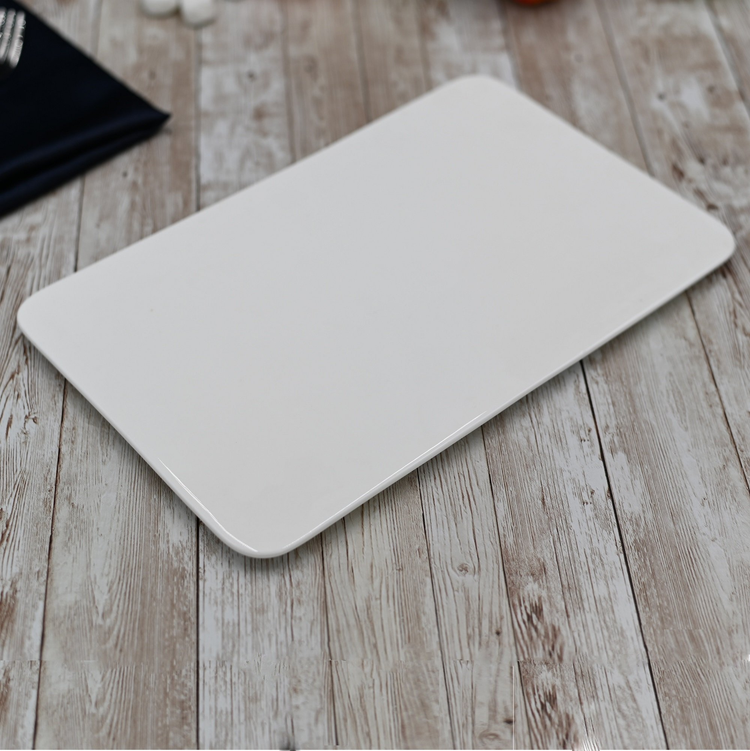 Wilmax White Porcelain Flat Platter, 12 x 7.5 in
