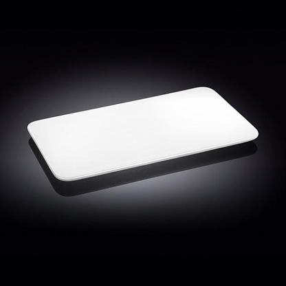 Wilmax White Porcelain Flat Platter, 12 x 7.5 in