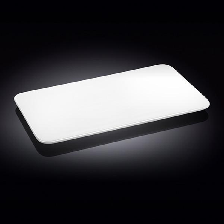 Wilmax White Porcelain Flat Platter, 14 x 10 in