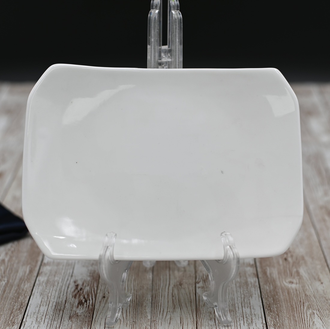 Wilmax White Porcelain Rectangular Dish, 8 x 5.5 in (Set of 6)