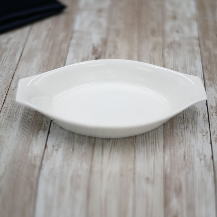 Wilmax Fine Porcelain Oval Baking Dish, 8 in, Set of 6 (WL-997008)