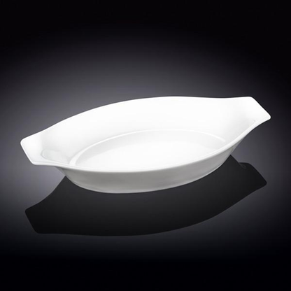 Wilmax Fine Porcelain Oval Baking Dish, 8 in, Set of 6 (WL-997008)