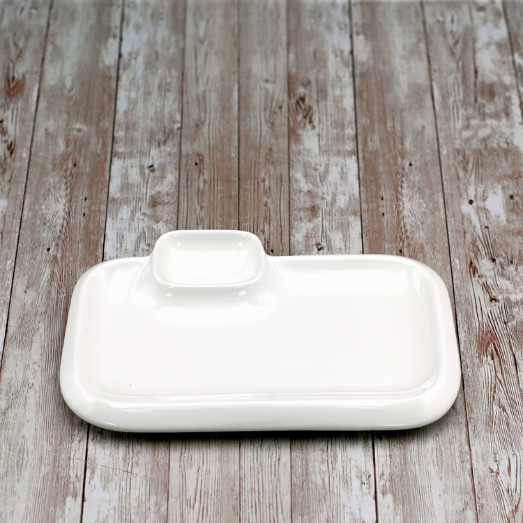 Wilmax White Porcelain Rectangular Platter, 8 x 4.5 in