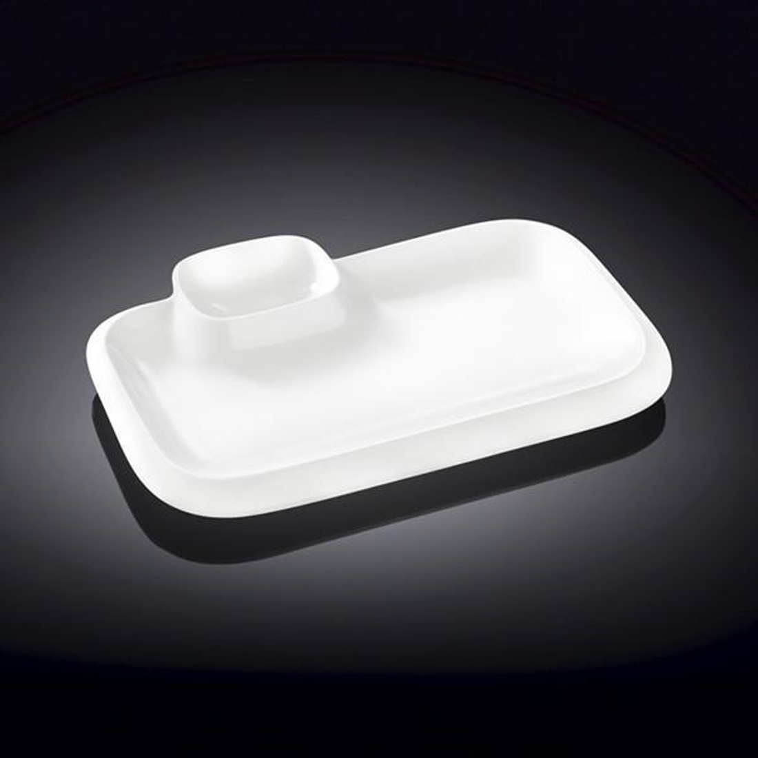 Wilmax White Porcelain Rectangular Platter, 8 x 4.5 in
