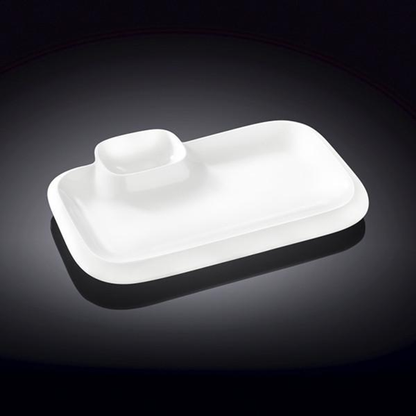 Wilmax White Porcelain Rectangular Platter, 8 x 4.5 in