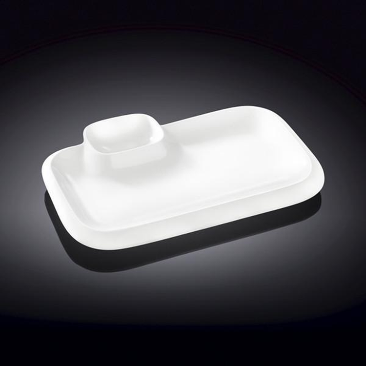 Wilmax White Porcelain Rectangular Platter, 8 x 4.5 in