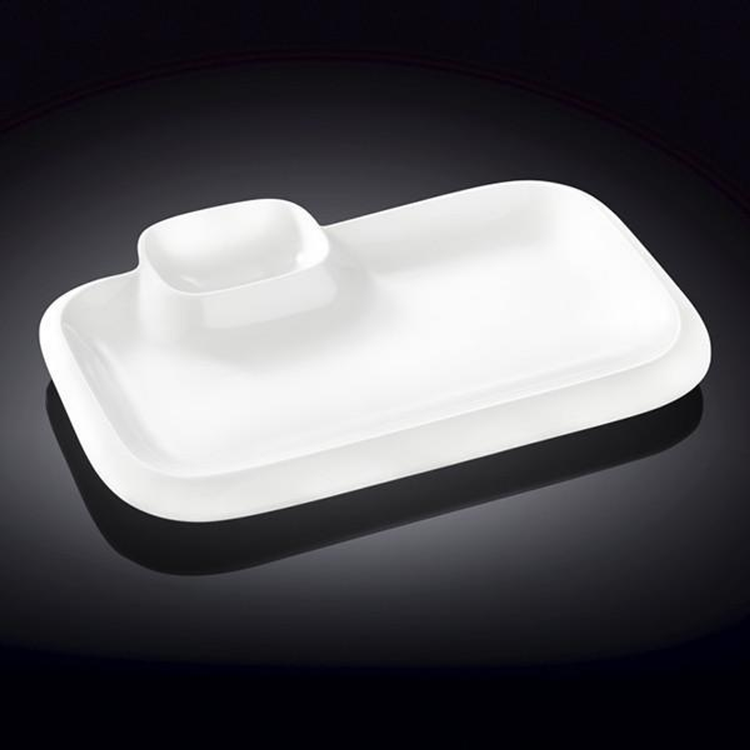 Wilmax Fine Porcelain Rectangular Platter, 14 x 8.5 in / 36 x 21.5 cm