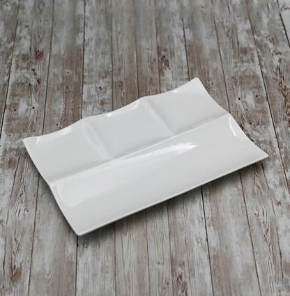 Wilmax Fine Porcelain Rectangular Platter, 12 x 8 in / 30 x 20 cm