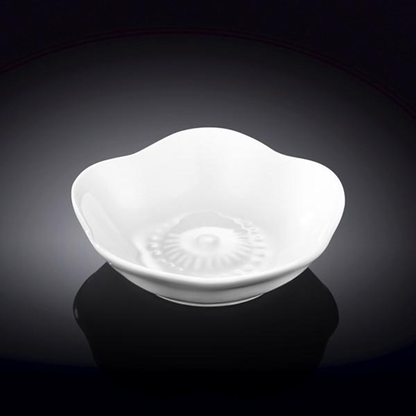 Wilmax White Porcelain Round Dish, 3 in