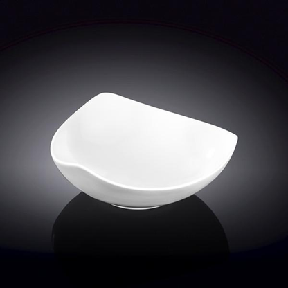 Wilmax White Porcelain Triangular Dish, 5 in (Set of 6)