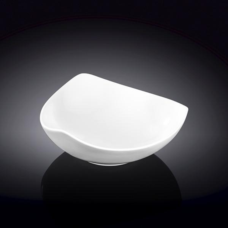 Wilmax White Porcelain Triangular Dish, 5 in (Set of 6)