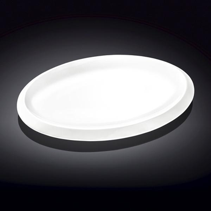 Wilmax White Porcelain Oval Platter, 14 in (Model WL-992641)