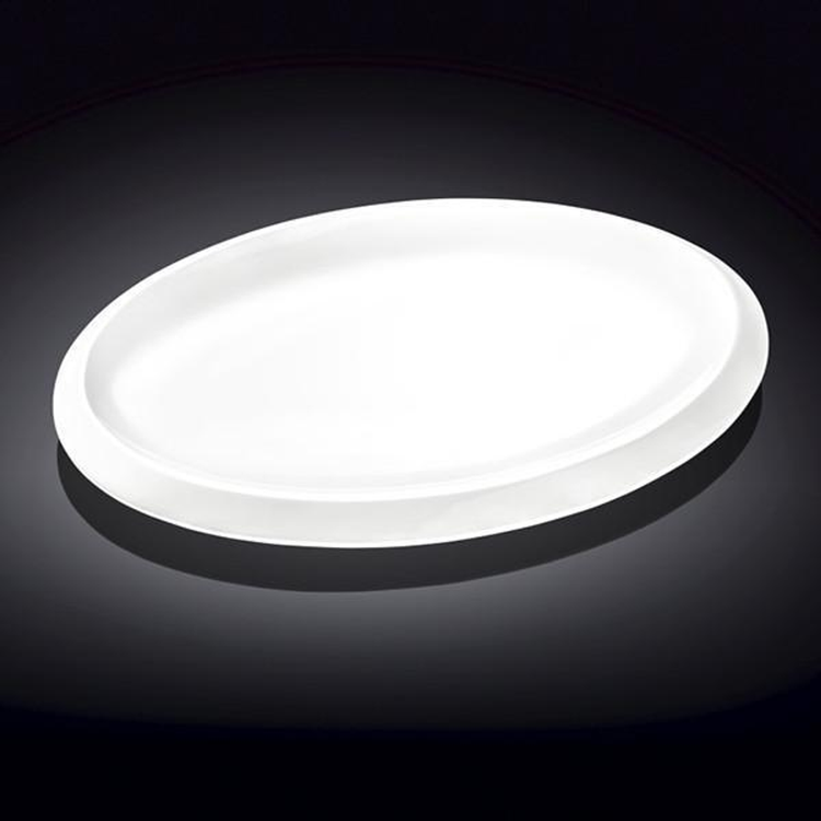 Wilmax Fine Porcelain Oval Serving Platter, 16 in / 41 cm, White
