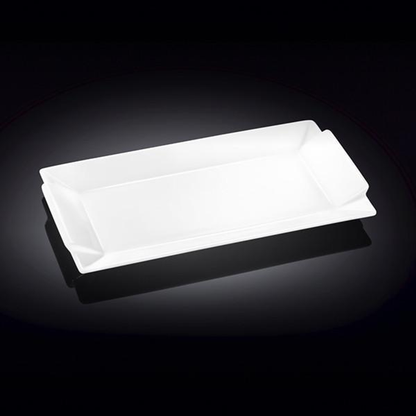 Wilmax White Porcelain Rectangular Platter, 9.5 x 5 in