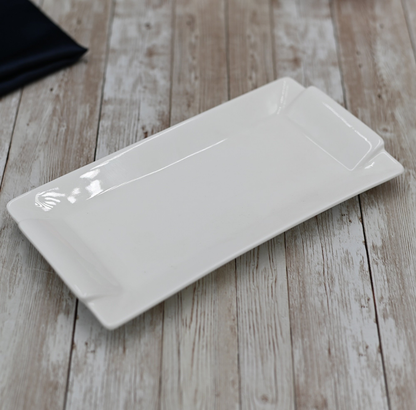 Wilmax Fine Porcelain Rectangular Platter, 13.5 x 7 in / 34 x 18 cm