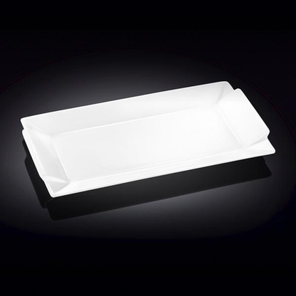 Wilmax Fine Porcelain Rectangular Platter, 13.5 x 7 in / 34 x 18 cm