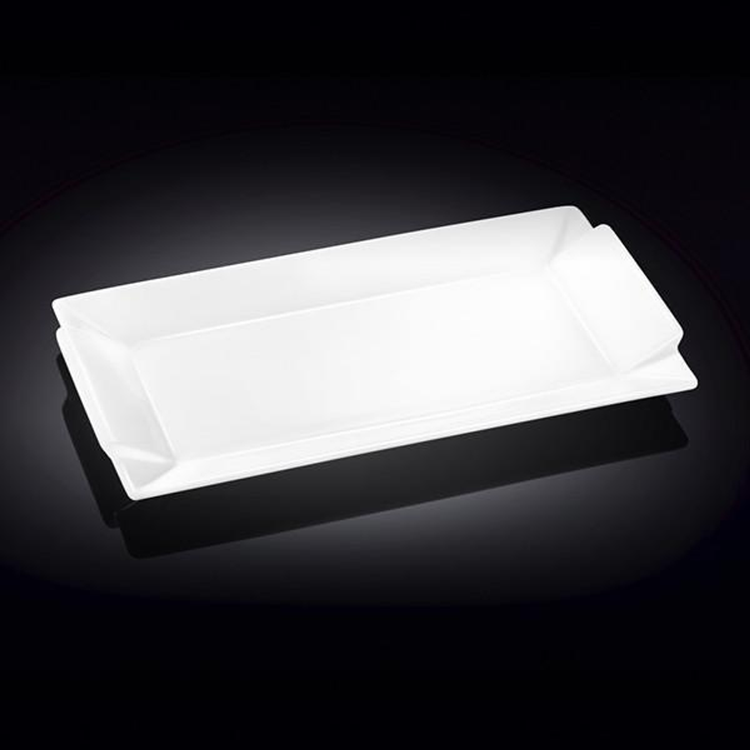 Wilmax Fine Porcelain Rectangular Platter, 13.5 x 7 in / 34 x 18 cm