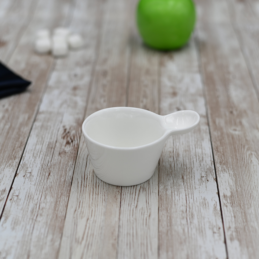 Wilmax White Porcelain Snack & Dessert Dish, 4 x 3 in