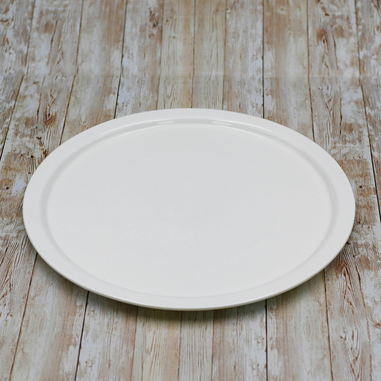 Wilmax Fine Porcelain Pizza Plate, 14 in / 35.5 cm, White