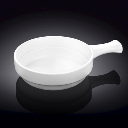 Wilmax Fine Porcelain Baking Dish with Handle, 5 in / 300 ml