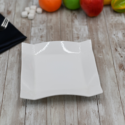 Wilmax Porcelain Square Dessert Plate, 8 in