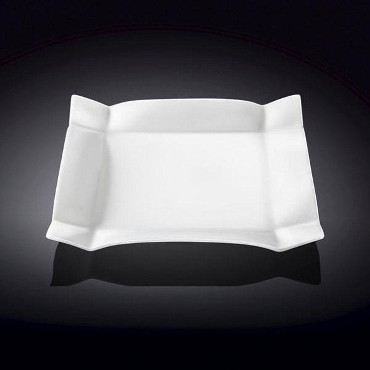 Wilmax Porcelain Square Dessert Plate, 8 in