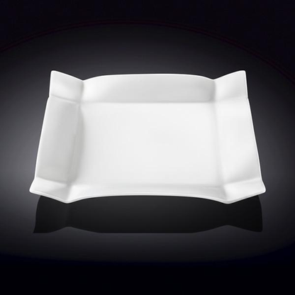 Wilmax Porcelain Square Dinner Plate, 10 in