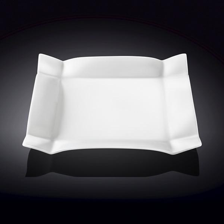 Wilmax Porcelain Square Dinner Plate, 10 in